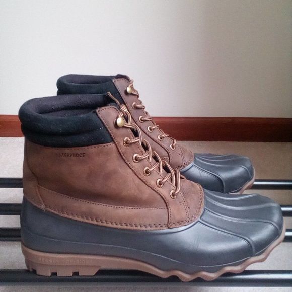 Sperry Men\'s 19274 Brewster Waterproof Leather Duck Boots - BRAND NEW